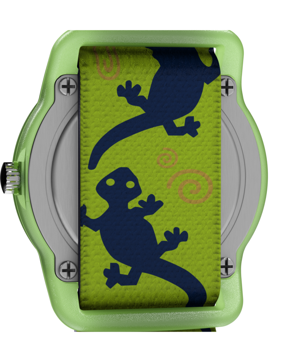 TIMEX TIME MACHINES® 29mm Green Gecko Elastic Fabric Kids Watch - Image 4