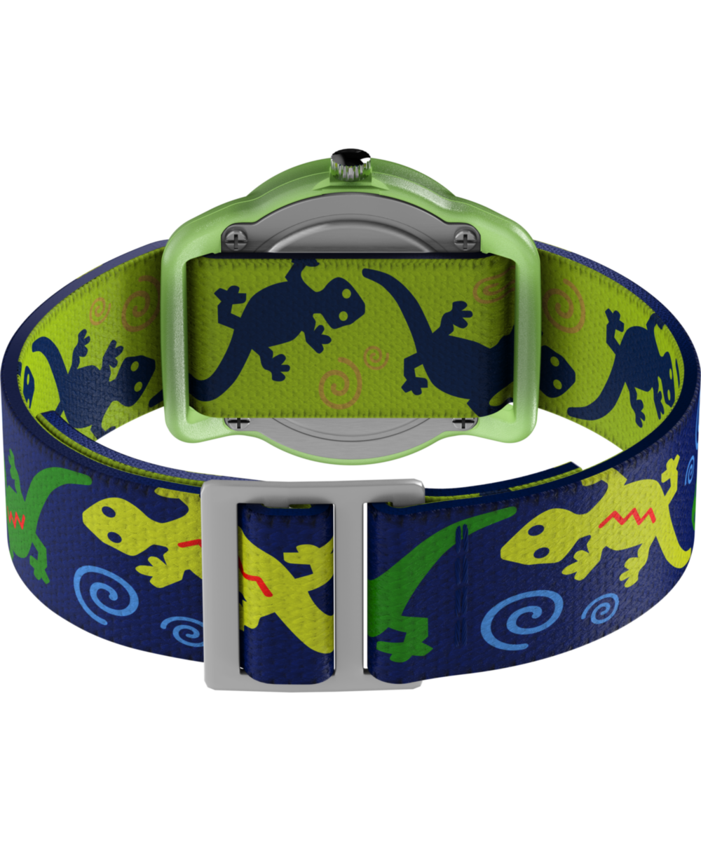 TIMEX TIME MACHINES® 29mm Green Gecko Elastic Fabric Kids Watch - Image 5
