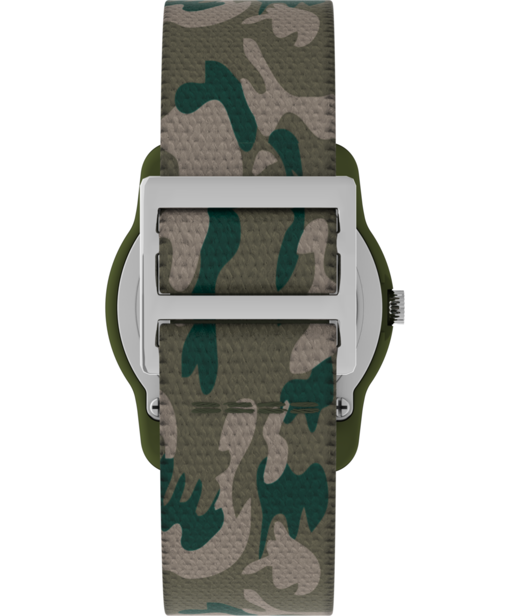 TIMEX TIME MACHINES® 29mm Green Camo Elastic Fabric Kids Watch - Image 2