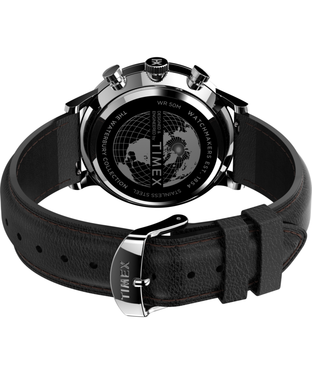 Waterbury Classic Chronograph 40mm Leather Strap Watch - Image 5