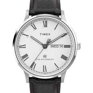 Waterbury Classic Day/Date 40mm Leather Strap Watch