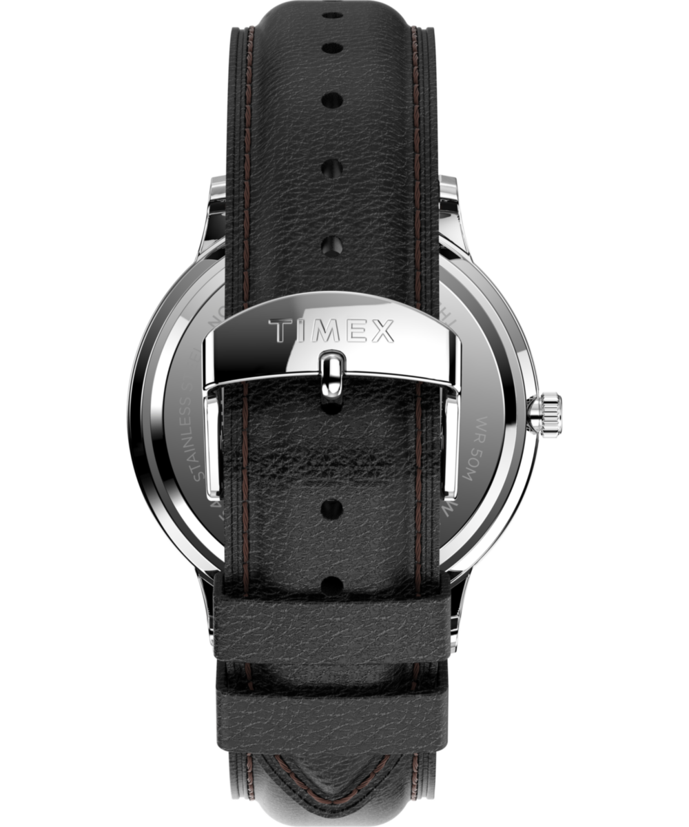 Waterbury Classic Day/Date 40mm Leather Strap Watch - Image 3