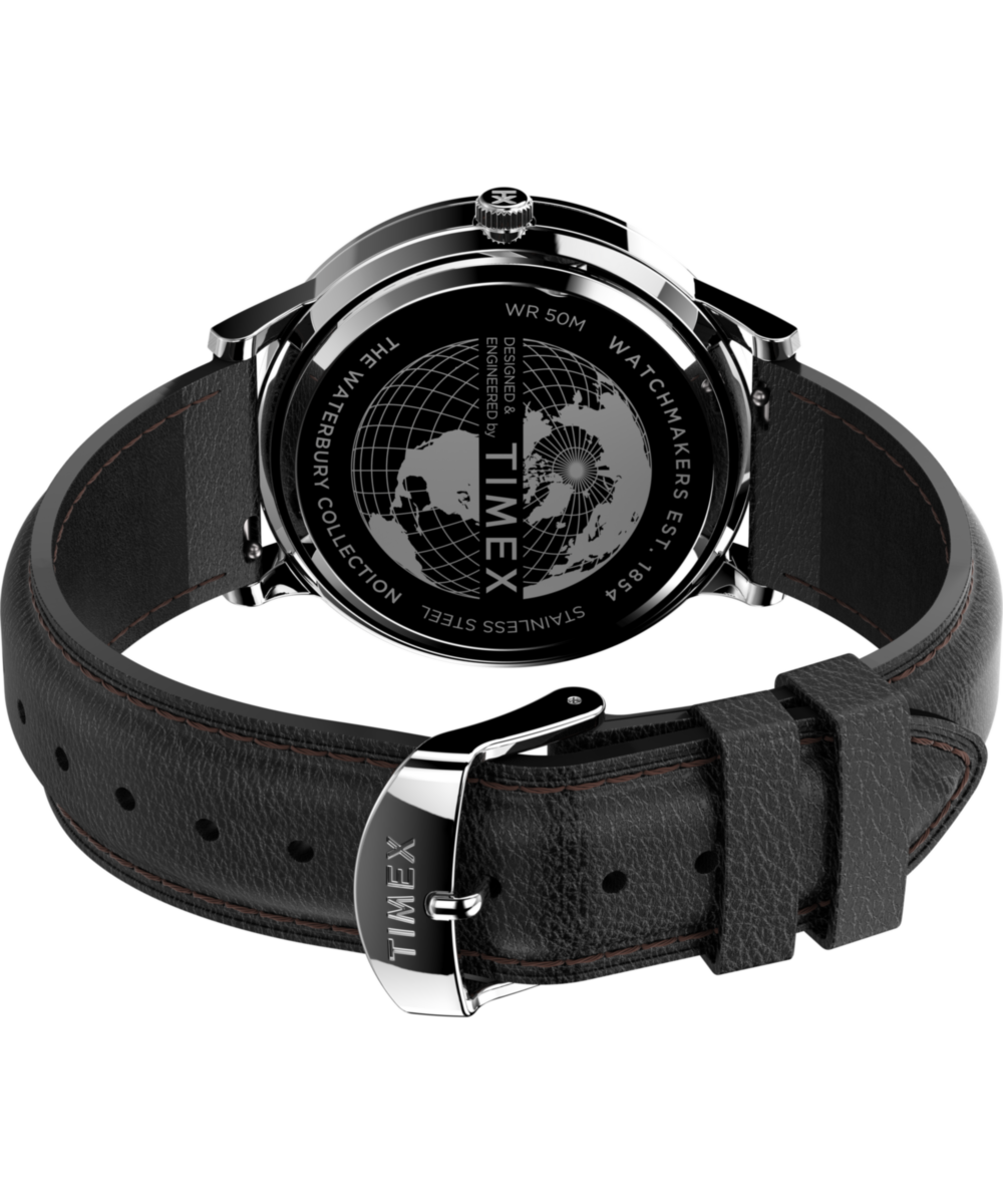 Waterbury Classic Day/Date 40mm Leather Strap Watch - Image 5