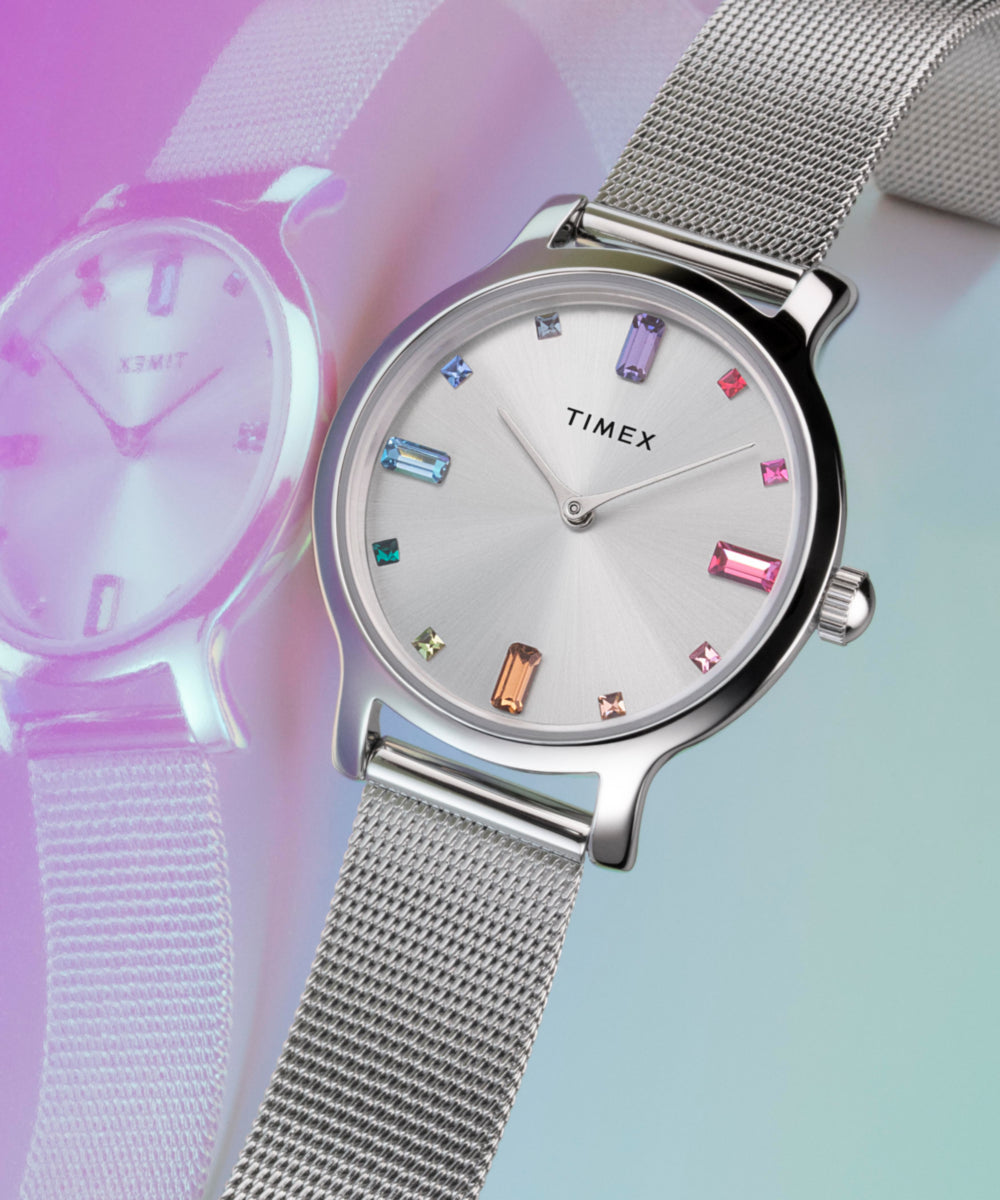 Transcend™ 31mm Stainless Steel Mesh Band Watch - Image 6