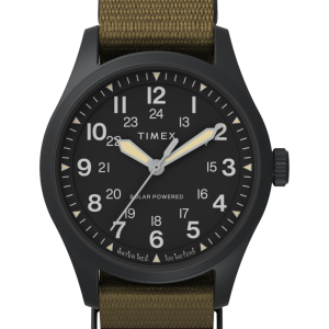 Expedition® Field Post Solar 36mm Recycled Fabric Strap Watch