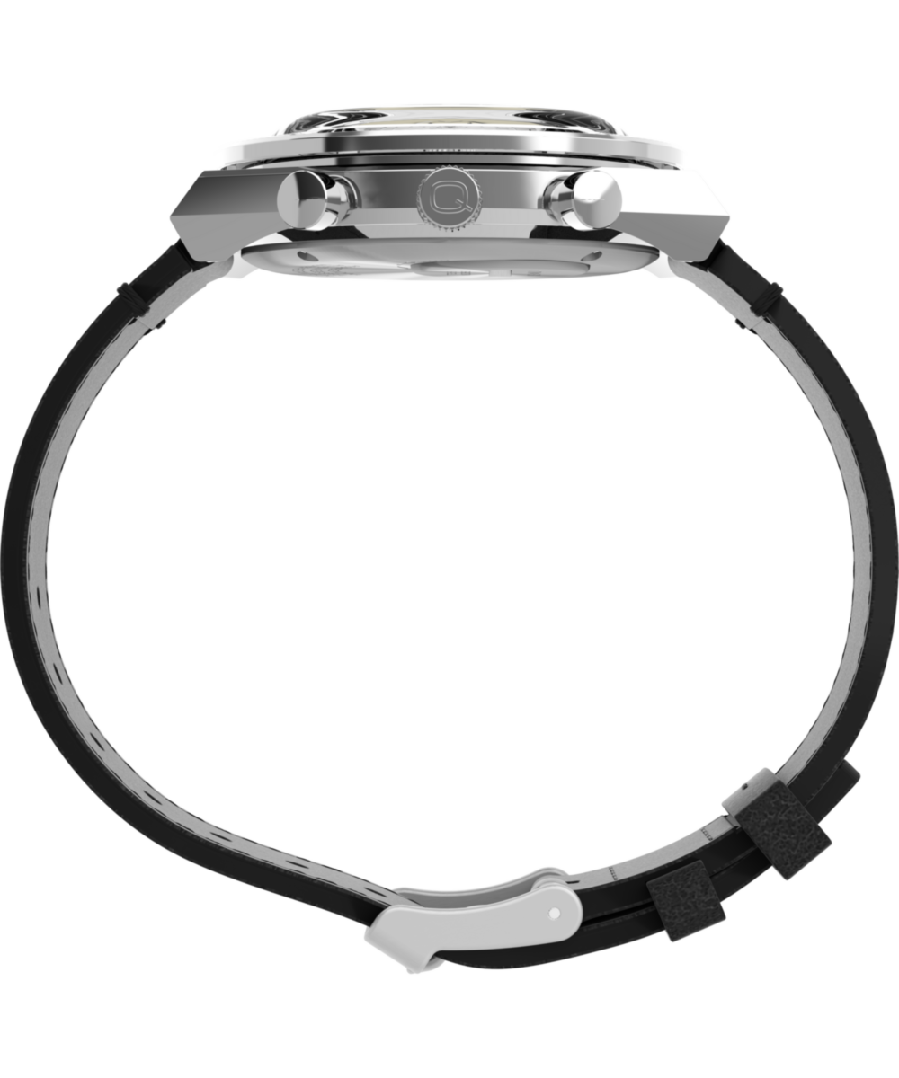 Q Timex Chronograph 40mm Leather Strap Watch - Image 2