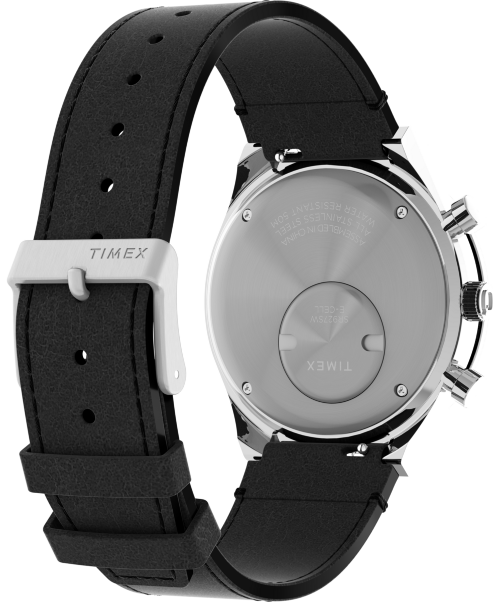 Q Timex Chronograph 40mm Leather Strap Watch - Image 5