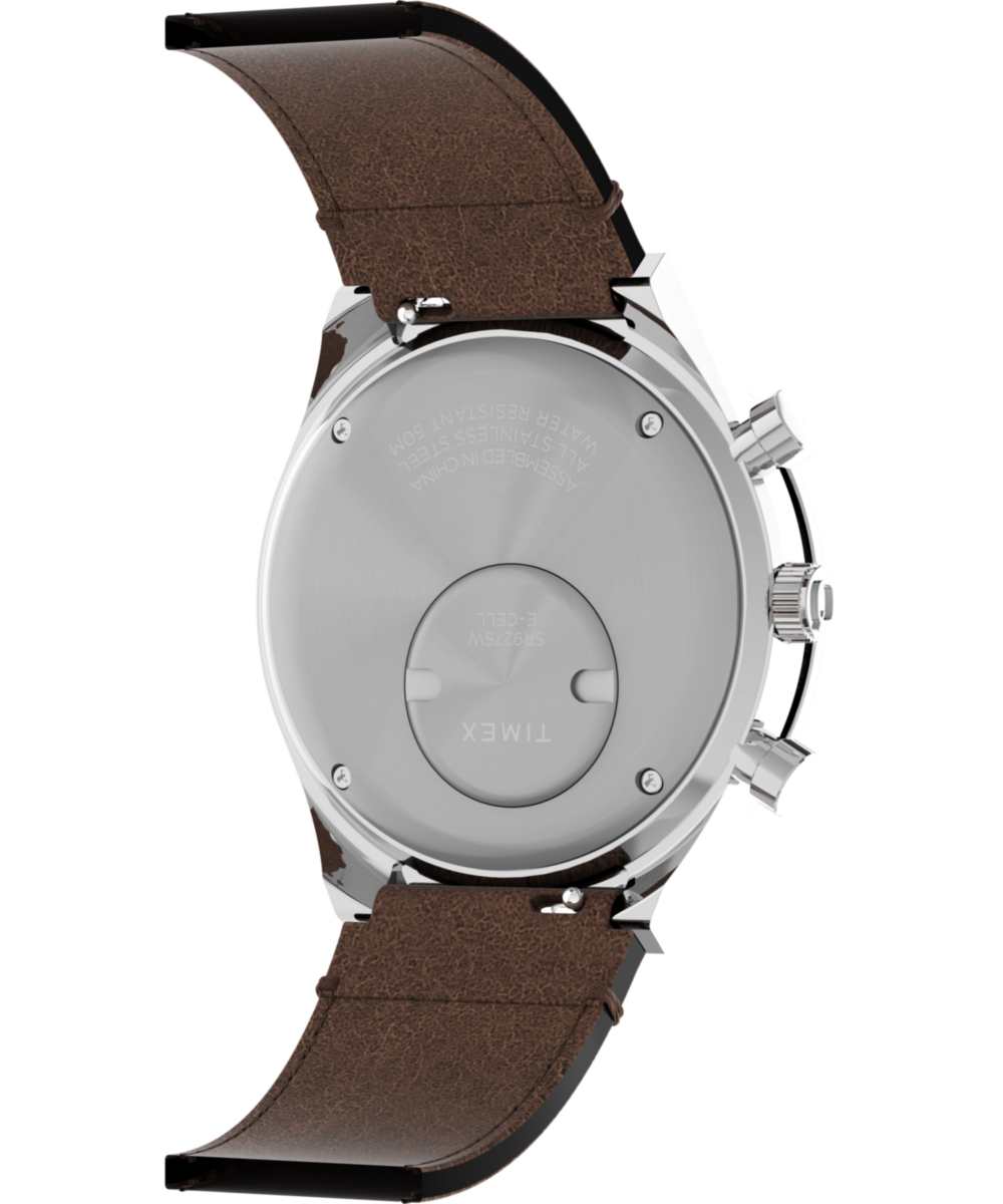 Q Timex Chronograph 40mm Leather Strap Watch - Image 5