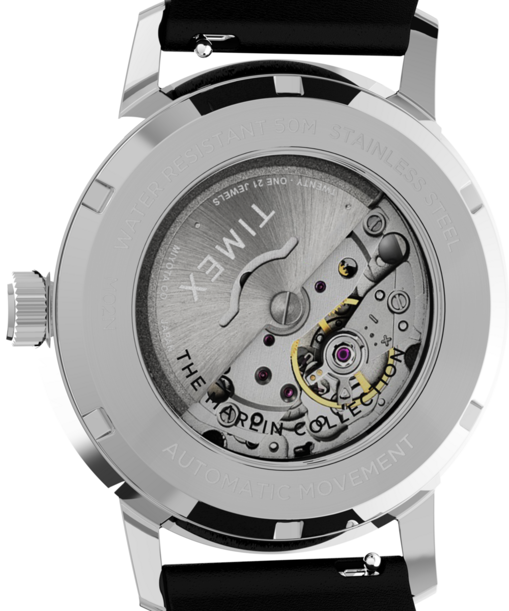 Marlin® Automatic 40mm Leather Strap Watch - Image 4