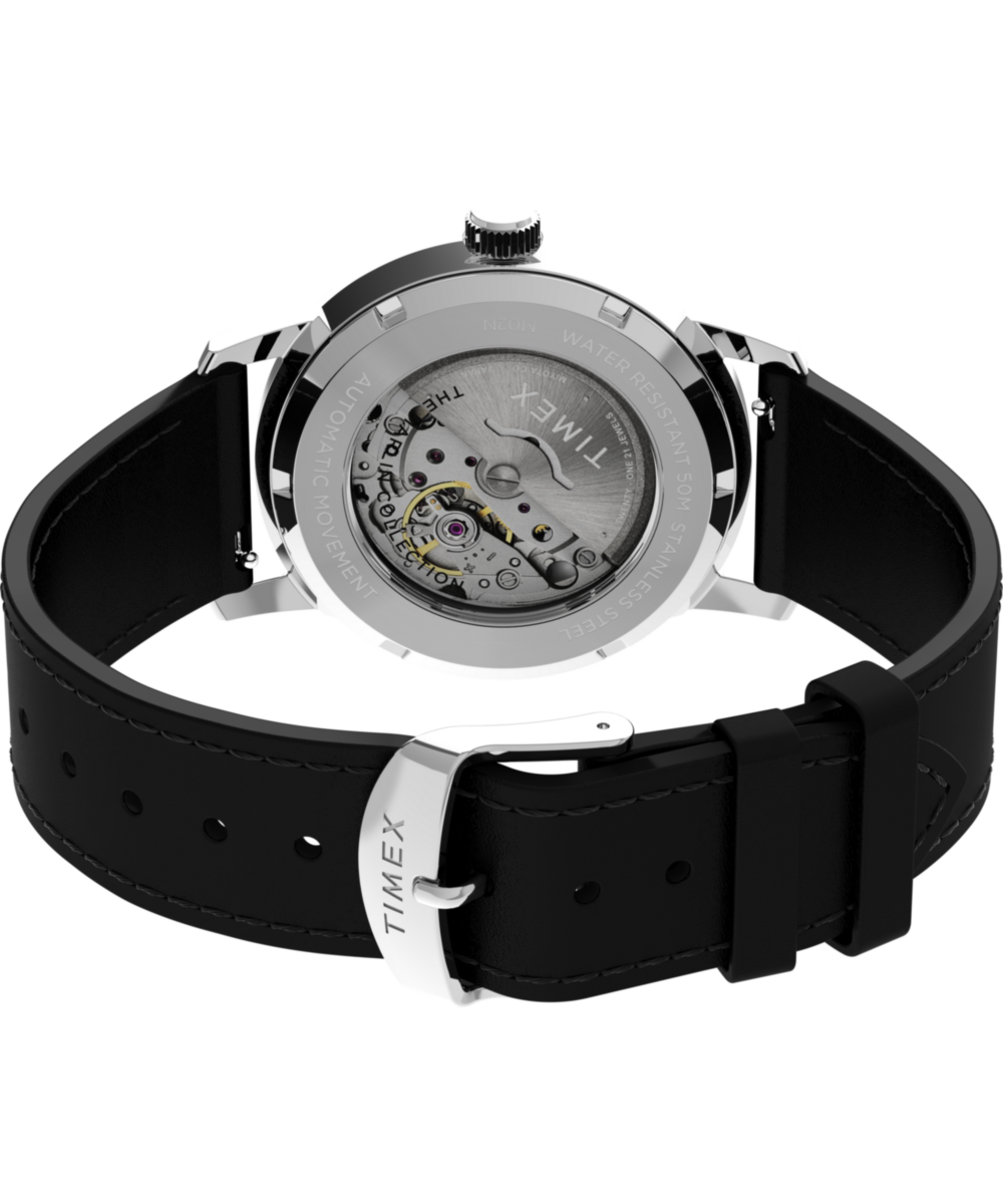 Marlin® Automatic 40mm Leather Strap Watch - Image 5