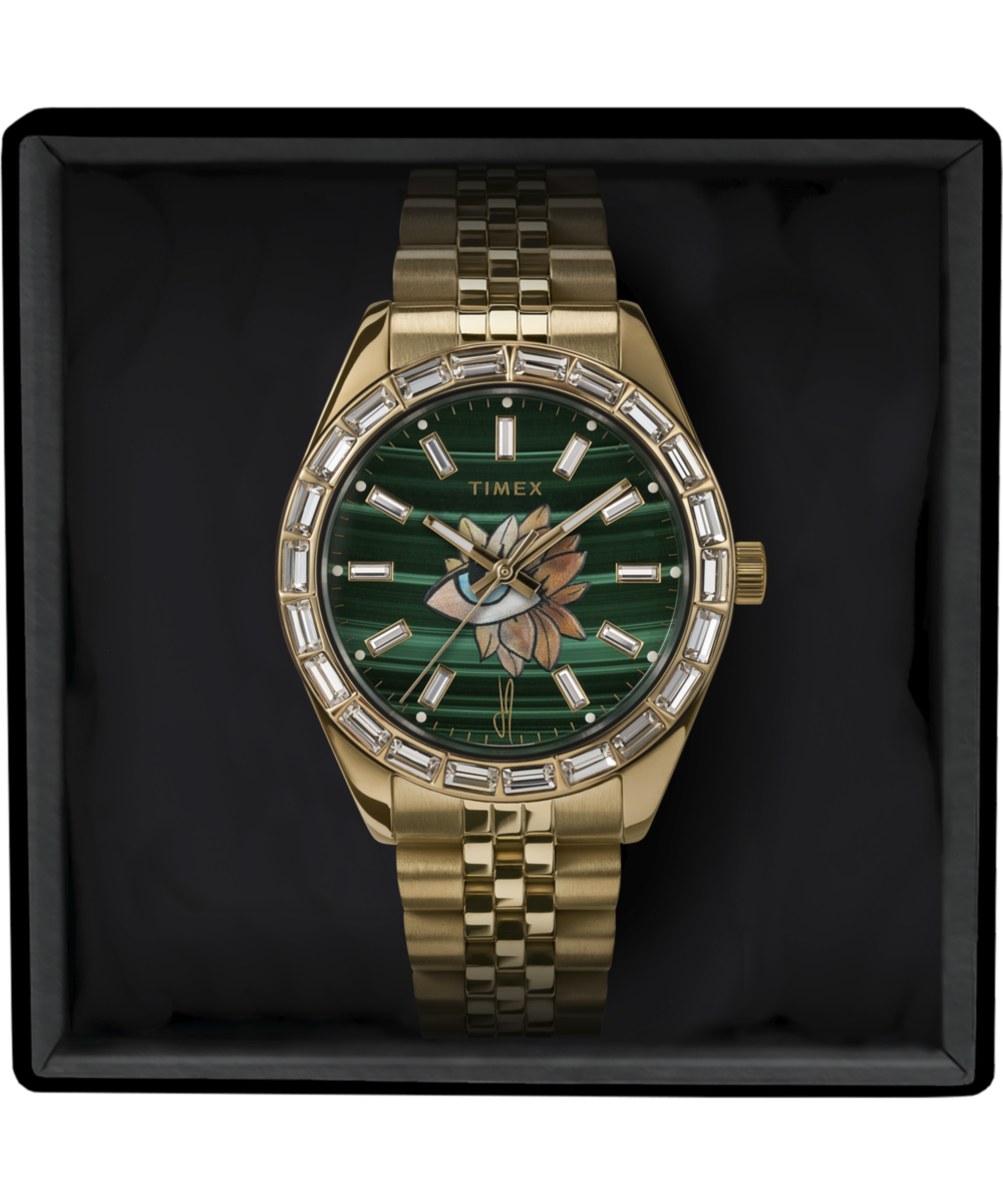 Timex Legacy x Jacquie Aiche Malachite Tribe Eye 36mm Watch - Image 6