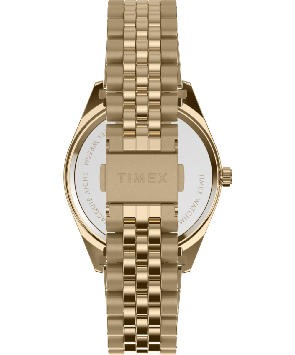Timex Legacy x Jacquie Aiche Gold Sunray Dial with Tribe Eye 36mm Watch - Image 3