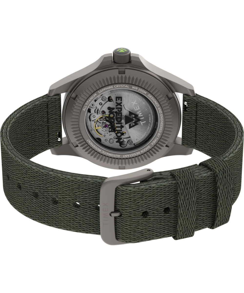Expedition® Field Post Titanium Automatic 41mm Recycled Fabric Strap Watch - Image 5