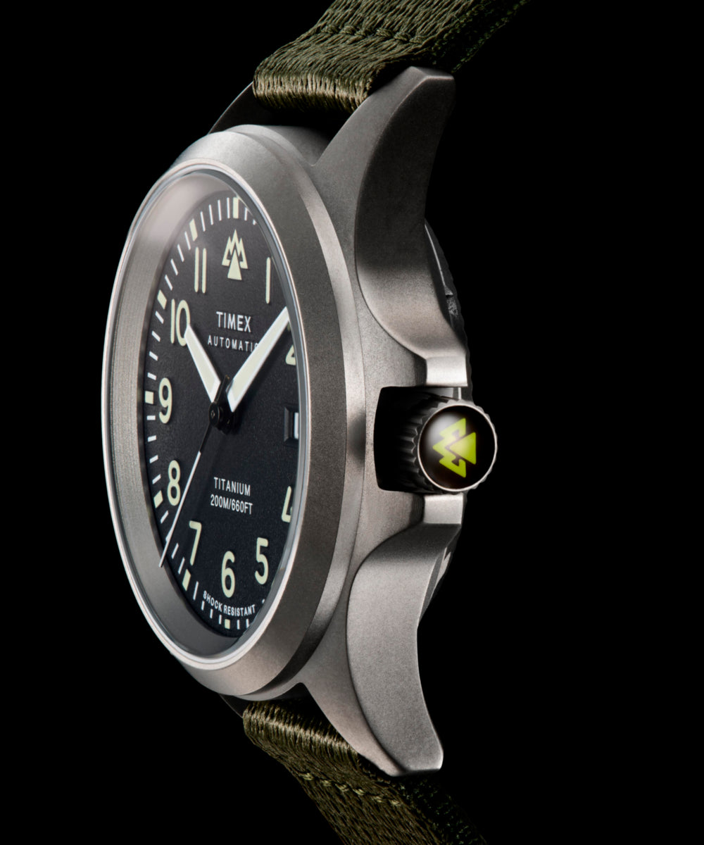 Expedition® Field Post Titanium Automatic 41mm Recycled Fabric Strap Watch - Image 6