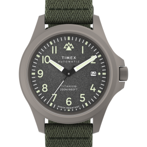 Expedition® Field Post Titanium Automatic 41mm Recycled Fabric Strap Watch
