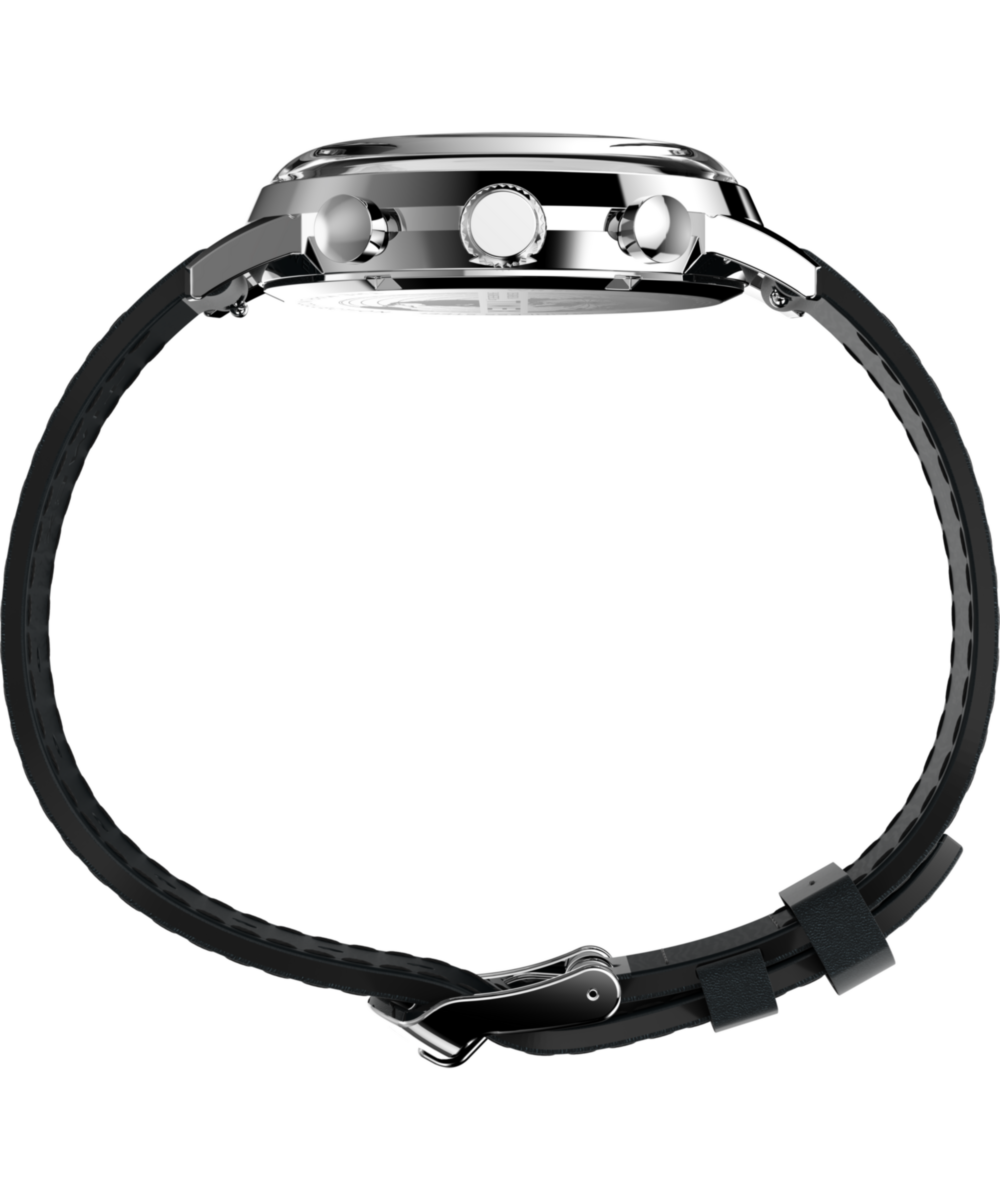 Marlin® Chronograph Tachymeter 40mm Leather Strap Watch - Image 2