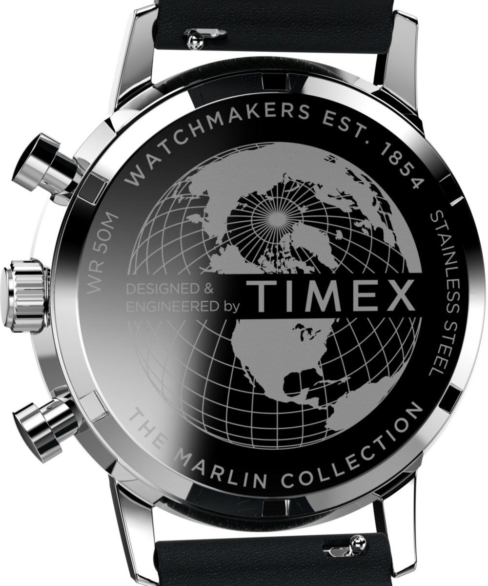 Marlin® Chronograph Tachymeter 40mm Leather Strap Watch - Image 4