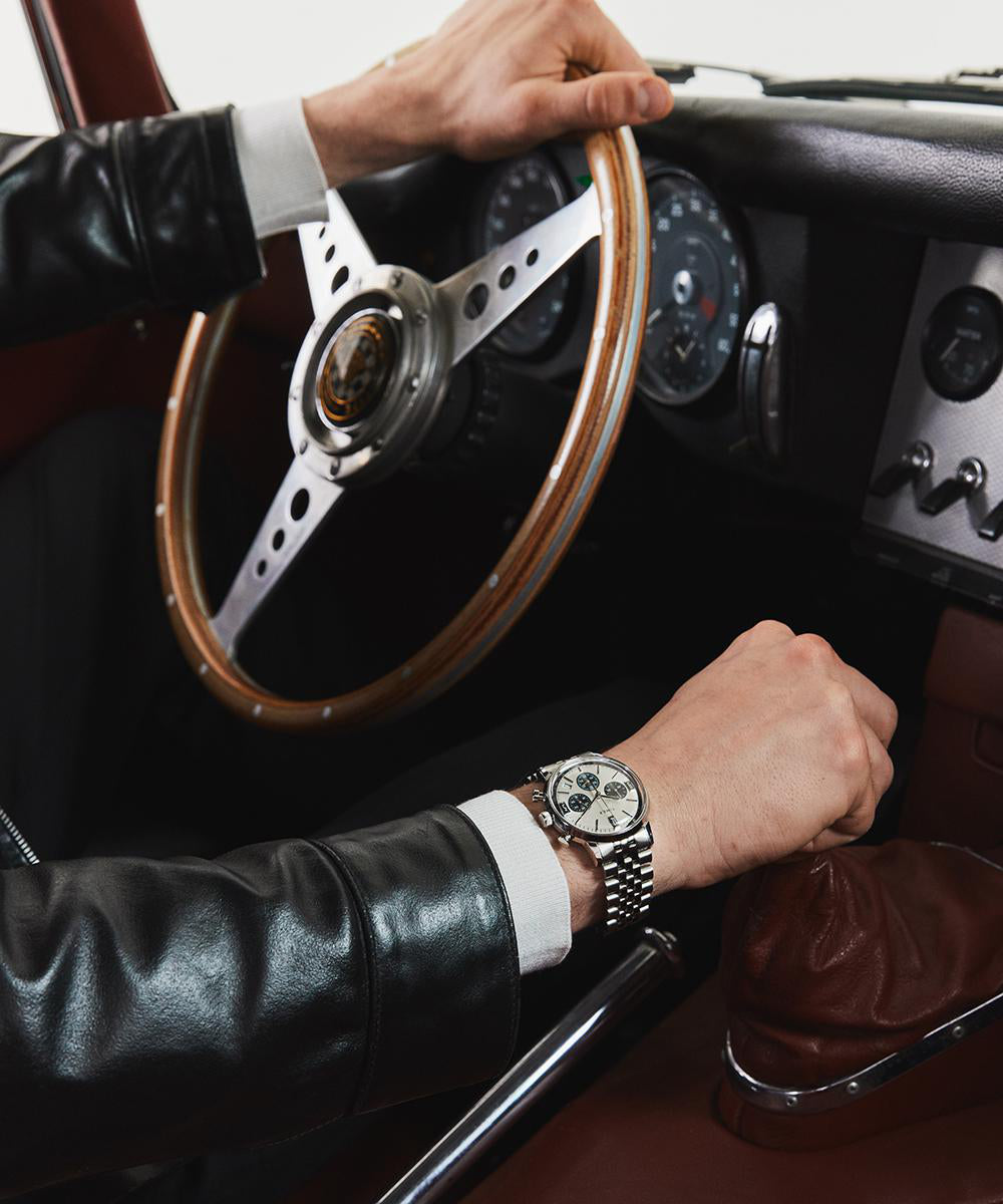 Marlin® Chronograph Tachymeter 40mm Stainless Steel Bracelet Watch - Image 3