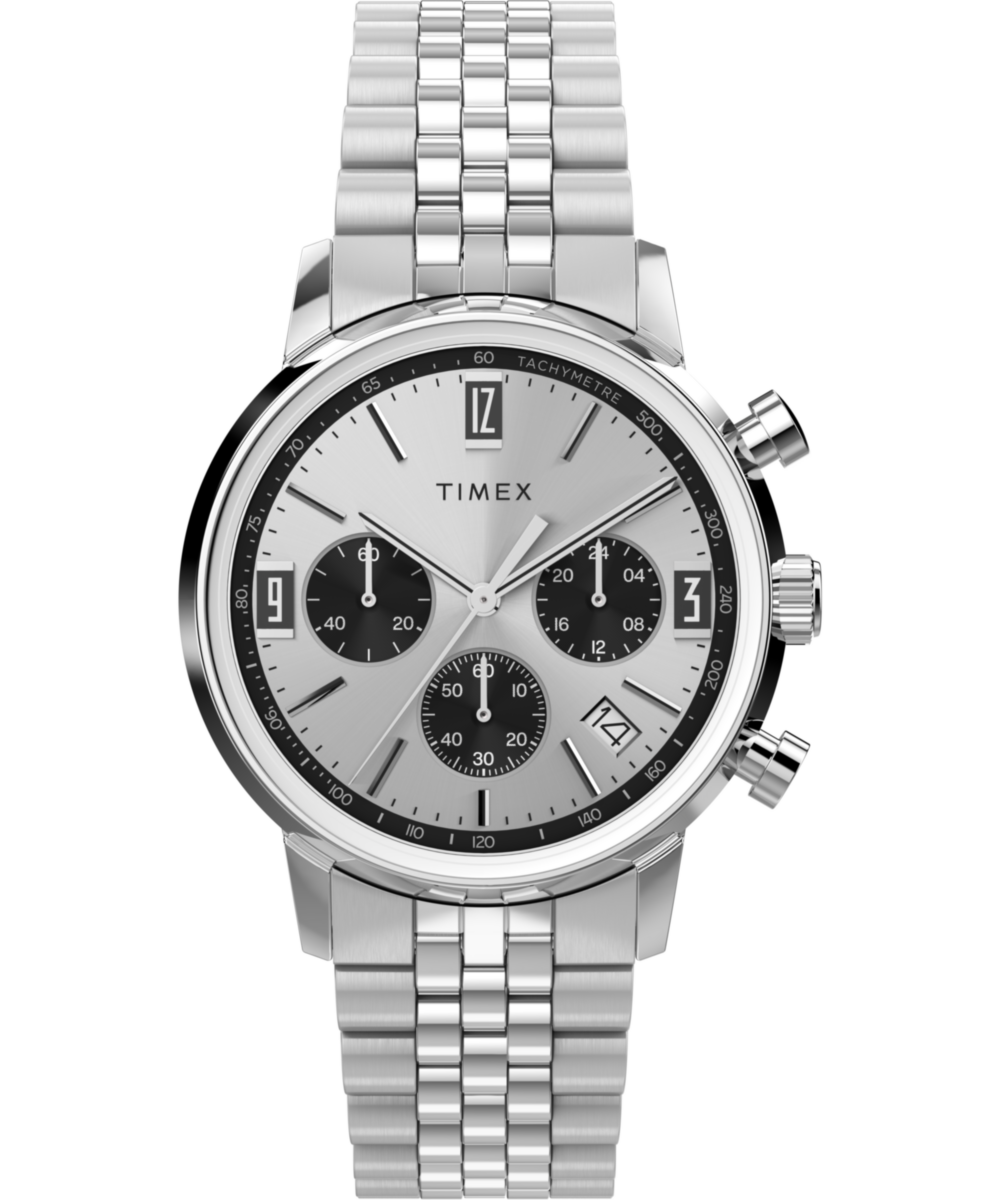 Marlin® Chronograph Tachymeter 40mm Stainless Steel Bracelet Watch