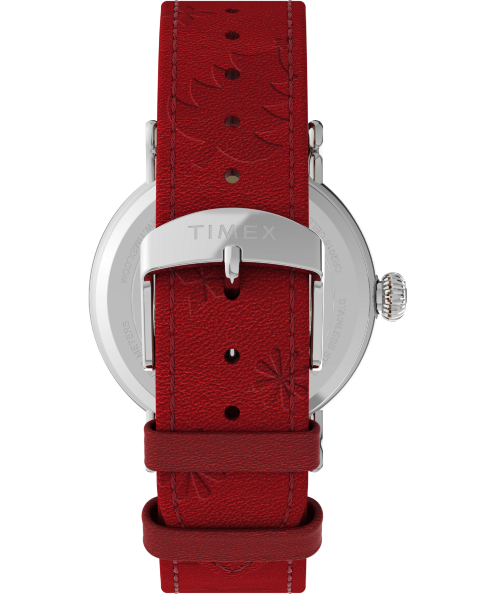 Peanuts® x Timex Standard Snoopy Santa 40mm Leather Strap Watch - Image 3