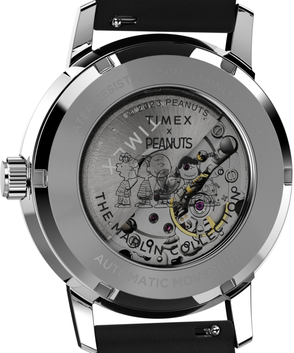 Peanuts® x Timex Marlin® Automatic Snoopy Flying Ace 40mm Leather Strap Watch - Image 5