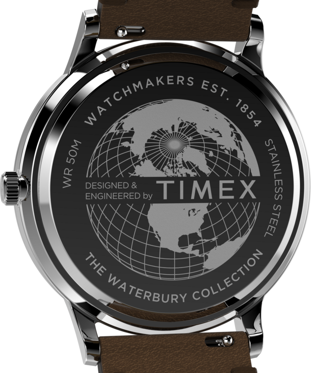 Waterbury Classic 40mm Leather Strap Watch - Image 5