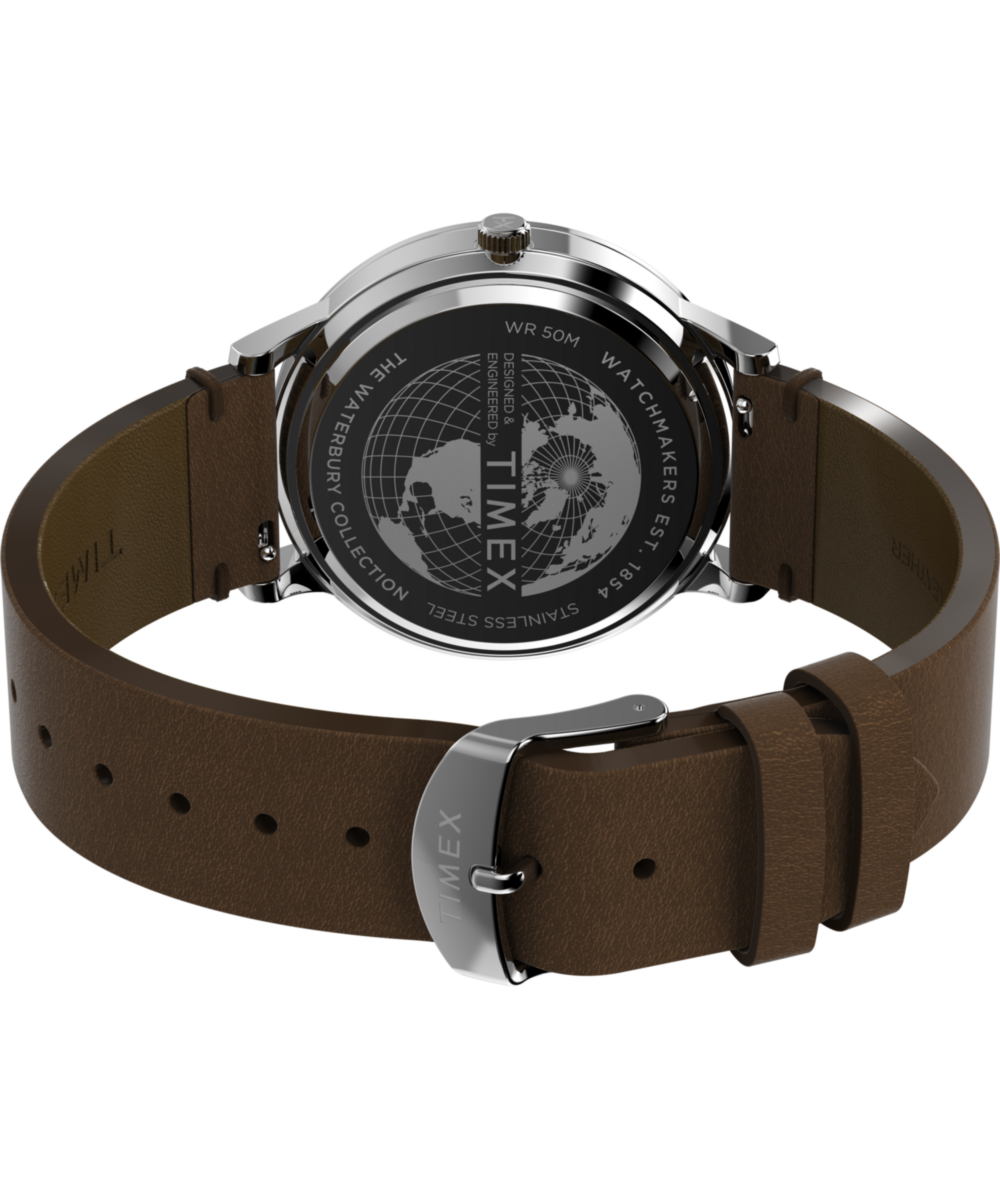 Waterbury Classic 40mm Leather Strap Watch - Image 6