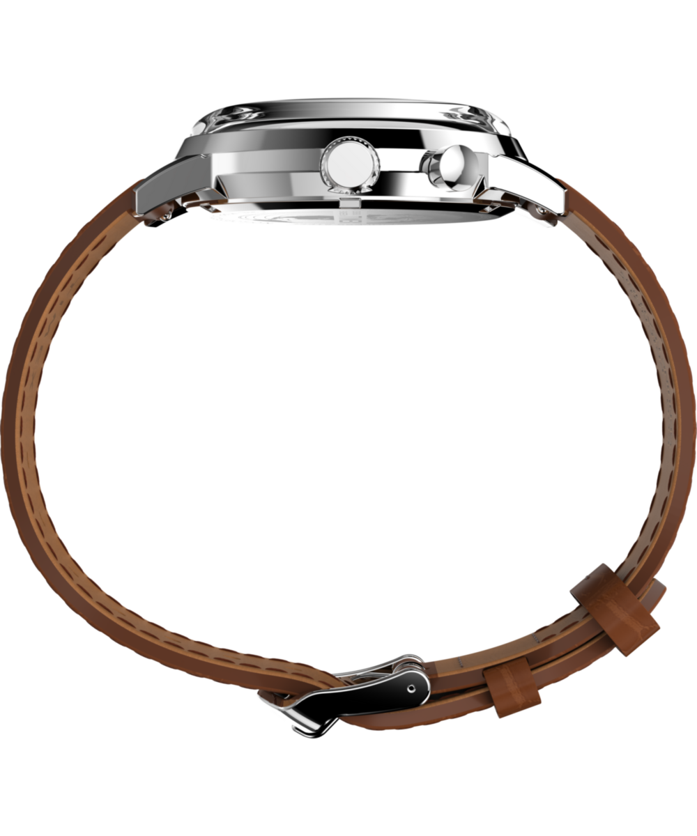 Marlin® Moon Phase 40mm Leather Strap Watch - Image 2