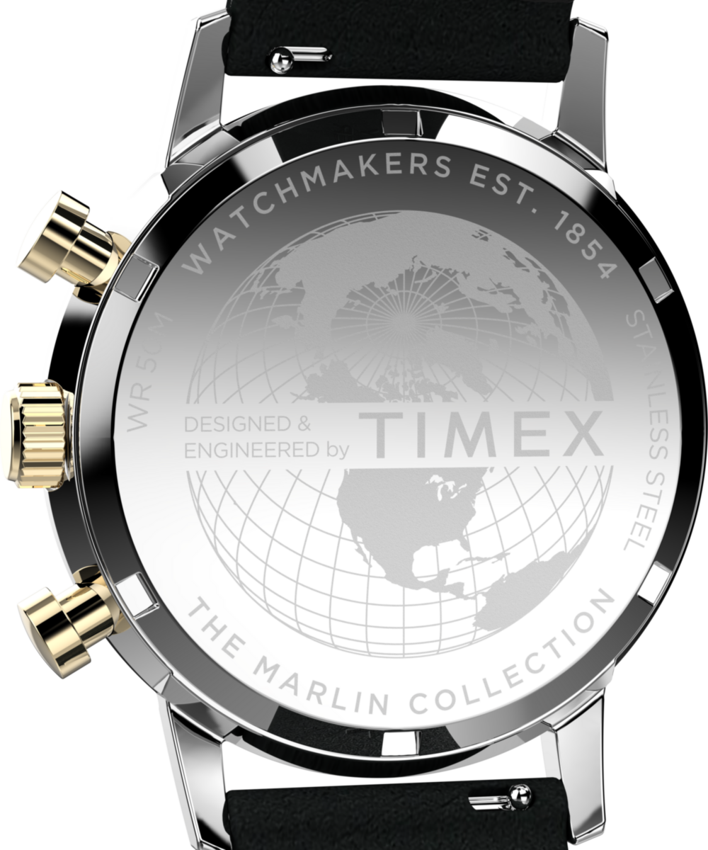 Marlin® Chronograph Tachymeter 40mm Leather Strap Watch - Image 5