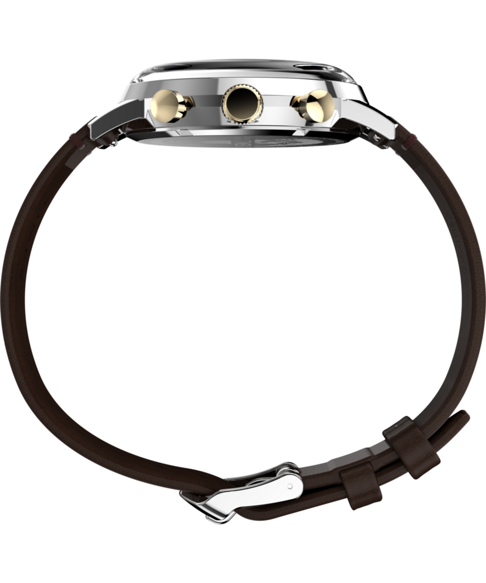 Marlin® Chronograph Tachymeter 40mm Leather Strap Watch - Image 4