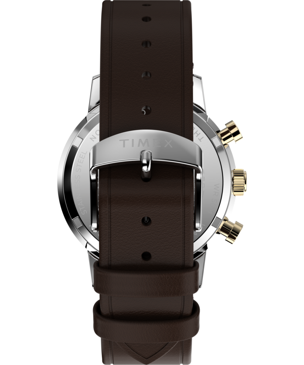 Marlin® Chronograph Tachymeter 40mm Leather Strap Watch - Image 5