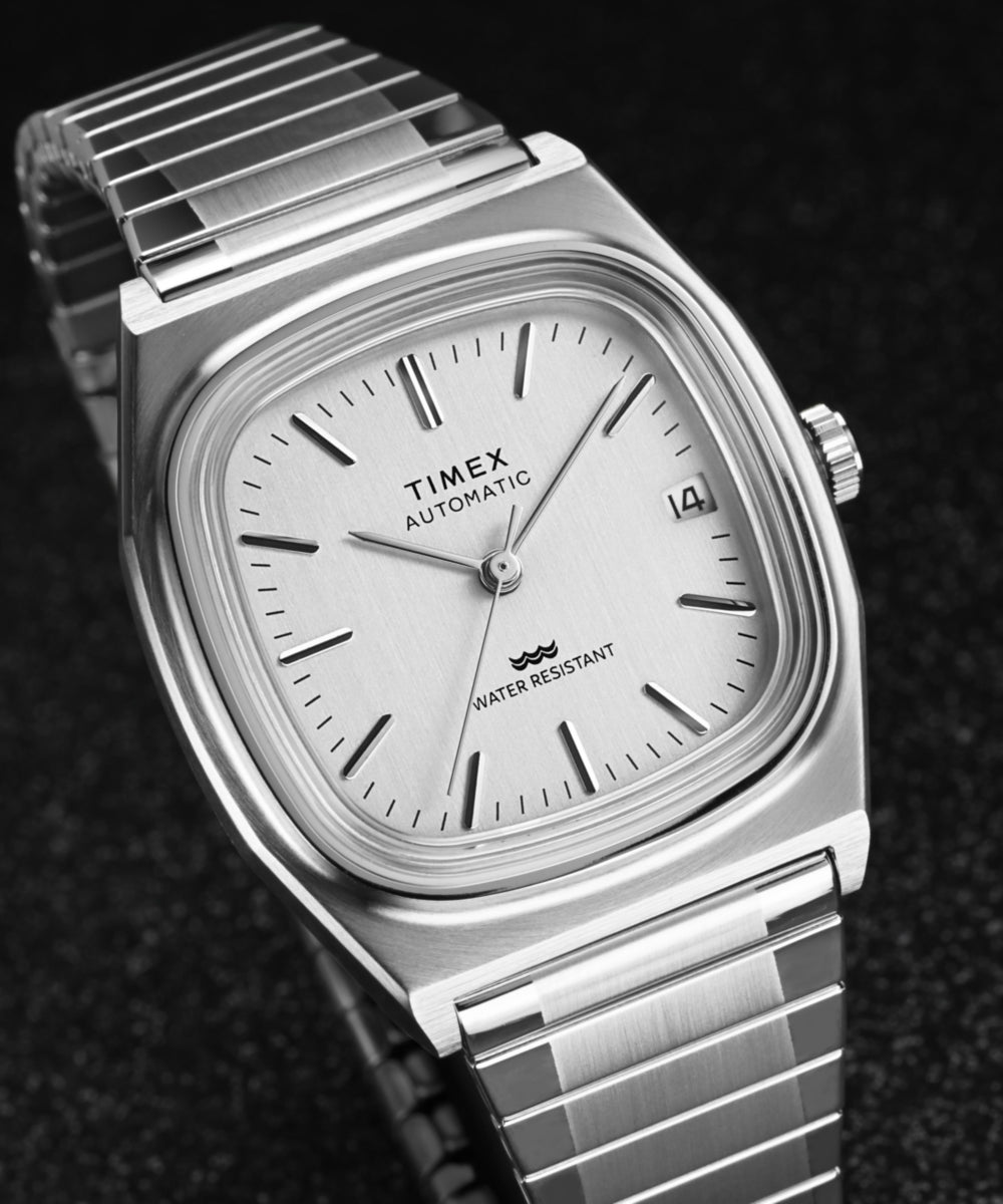 Timex® Automatic 1983 E Line Reissue 34mm Stainless Steel Expansion Band Watch - Image 7