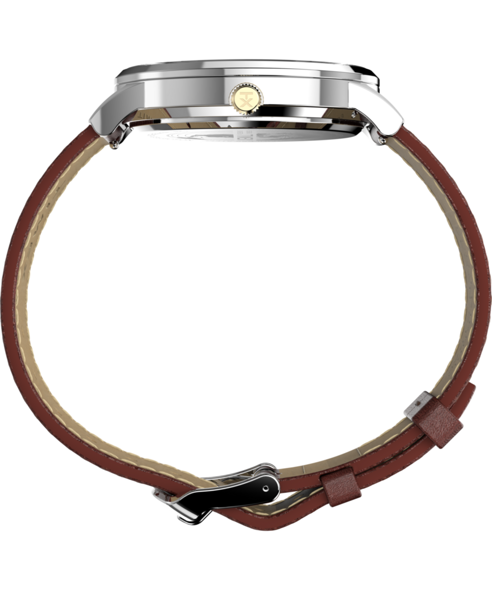 Waterbury Classic Moon Phase 40mm Leather Strap Watch - Image 3