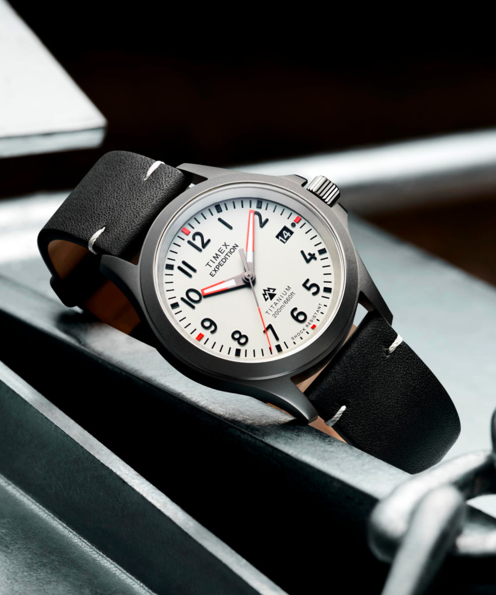 Expedition Titanium 38mm Leather Strap Watch - Image 10