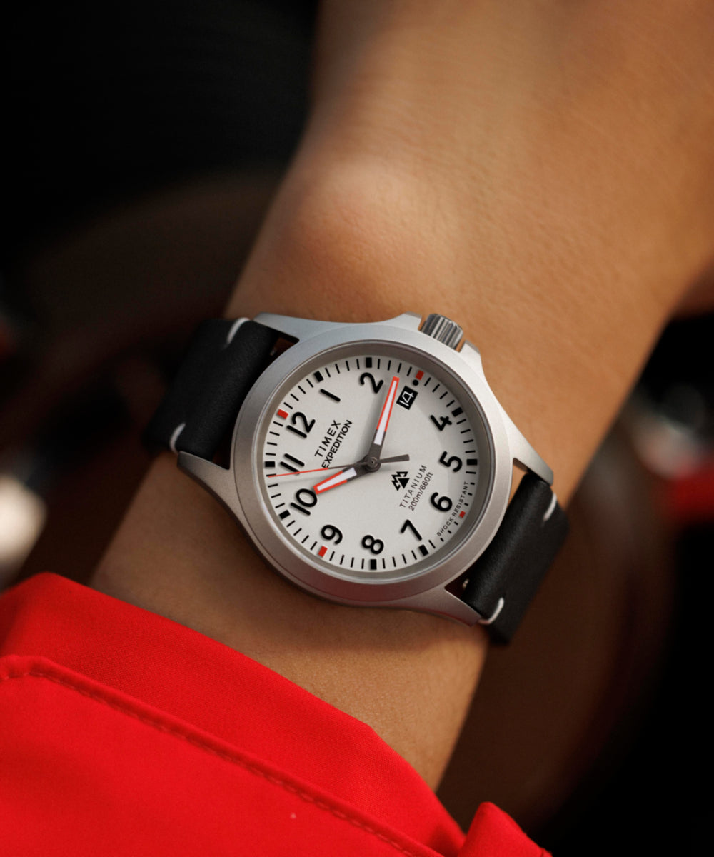 Expedition Titanium 38mm Leather Strap Watch - Image 4
