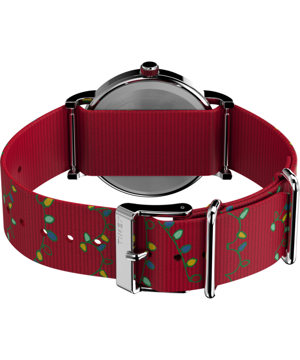 Peanuts® x Timex Weekender Holiday 38mm Fabric Strap Watch - Image 5