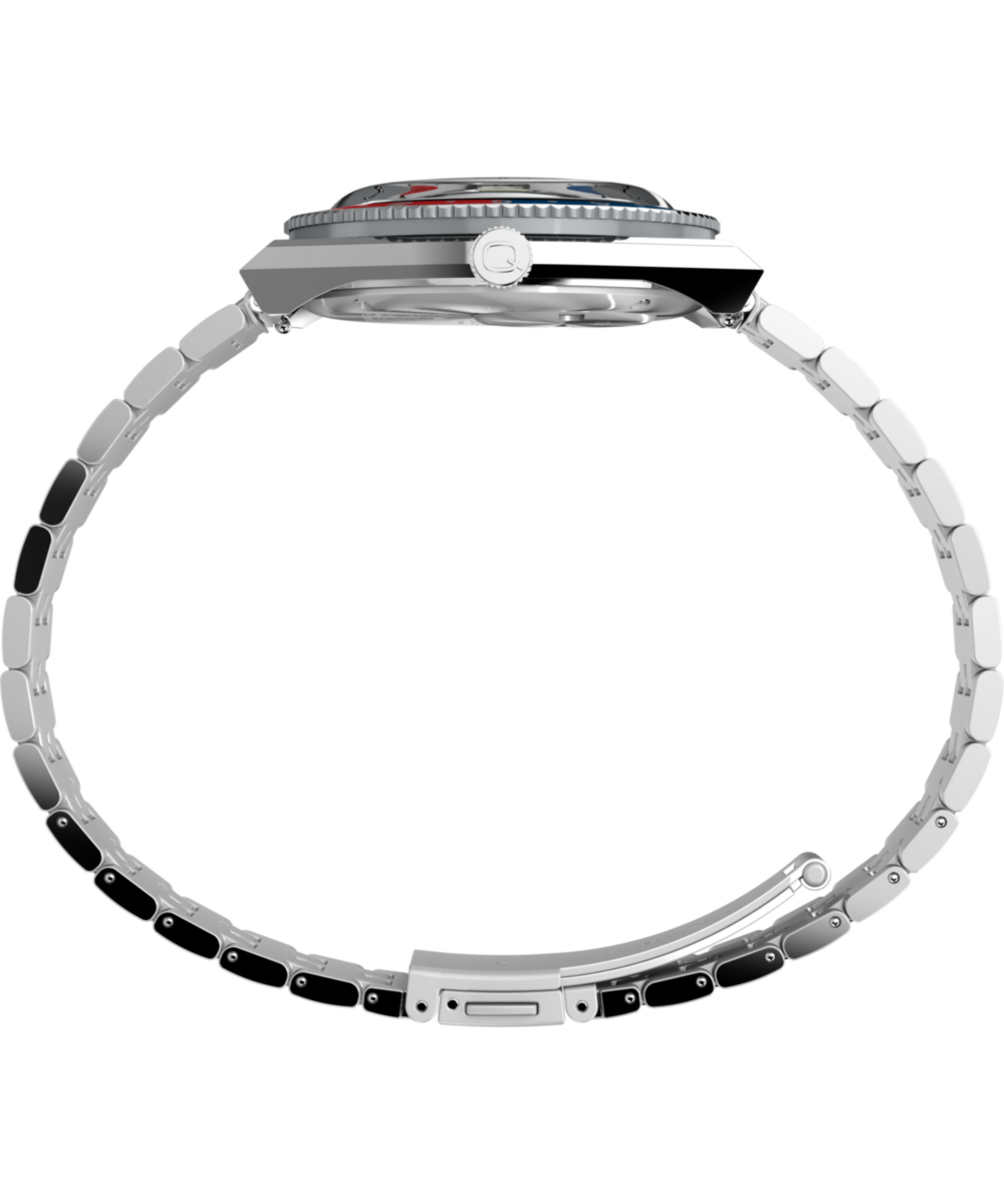 Peanuts® x Q Timex® GMT 38mm Stainless Steel Bracelet Watch - Image 3