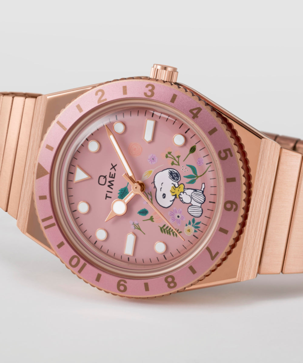Peanuts® Q Timex® In Bloom 36mm Stainless Steel Expansion Band Watch - Image 6