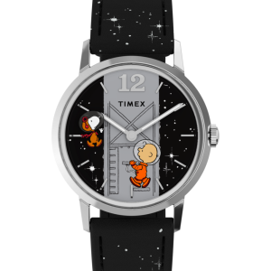 Peanuts® x Timex Marlin® Hand-Wound Space 34mm Leather Strap Watch
