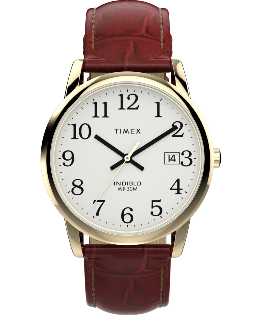 Easy Reader® 35mm Leather Strap Watch