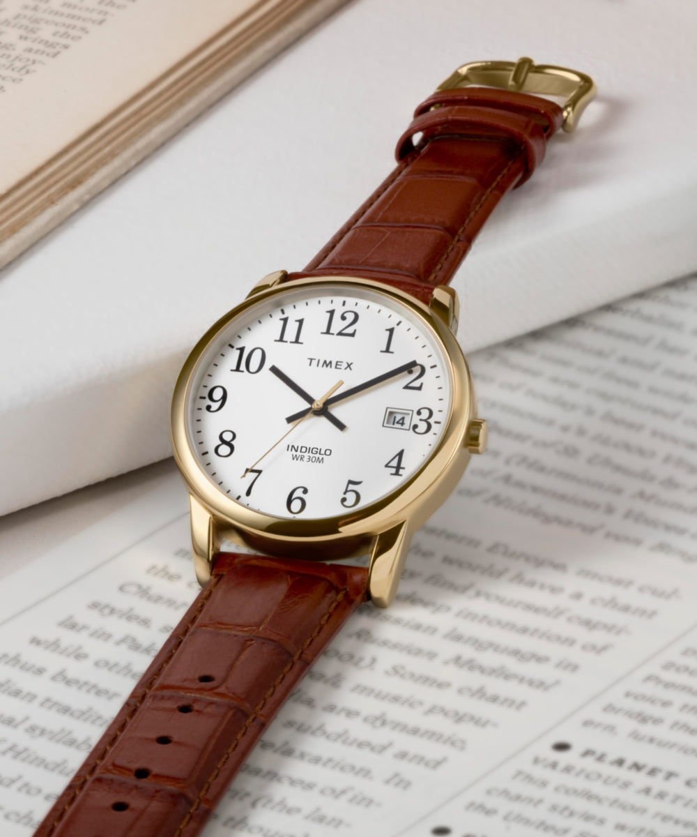 Easy Reader® 35mm Leather Strap Watch - Image 7