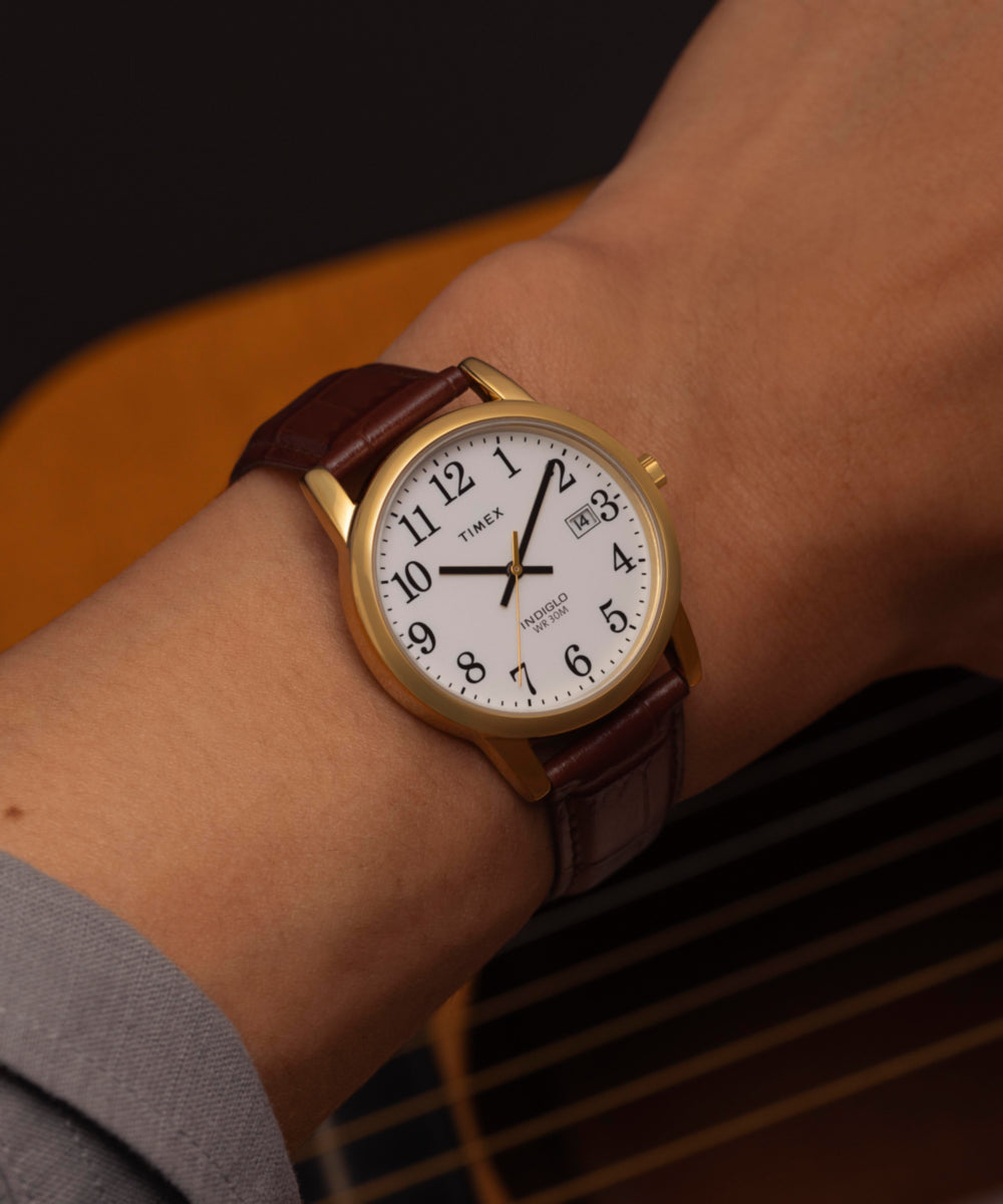 Easy Reader® 35mm Leather Strap Watch - Image 2
