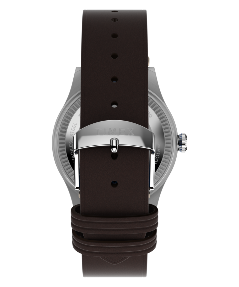 Pan Am® x Timex Waterbury GMT 39mm Leather Strap Watch - Image 3