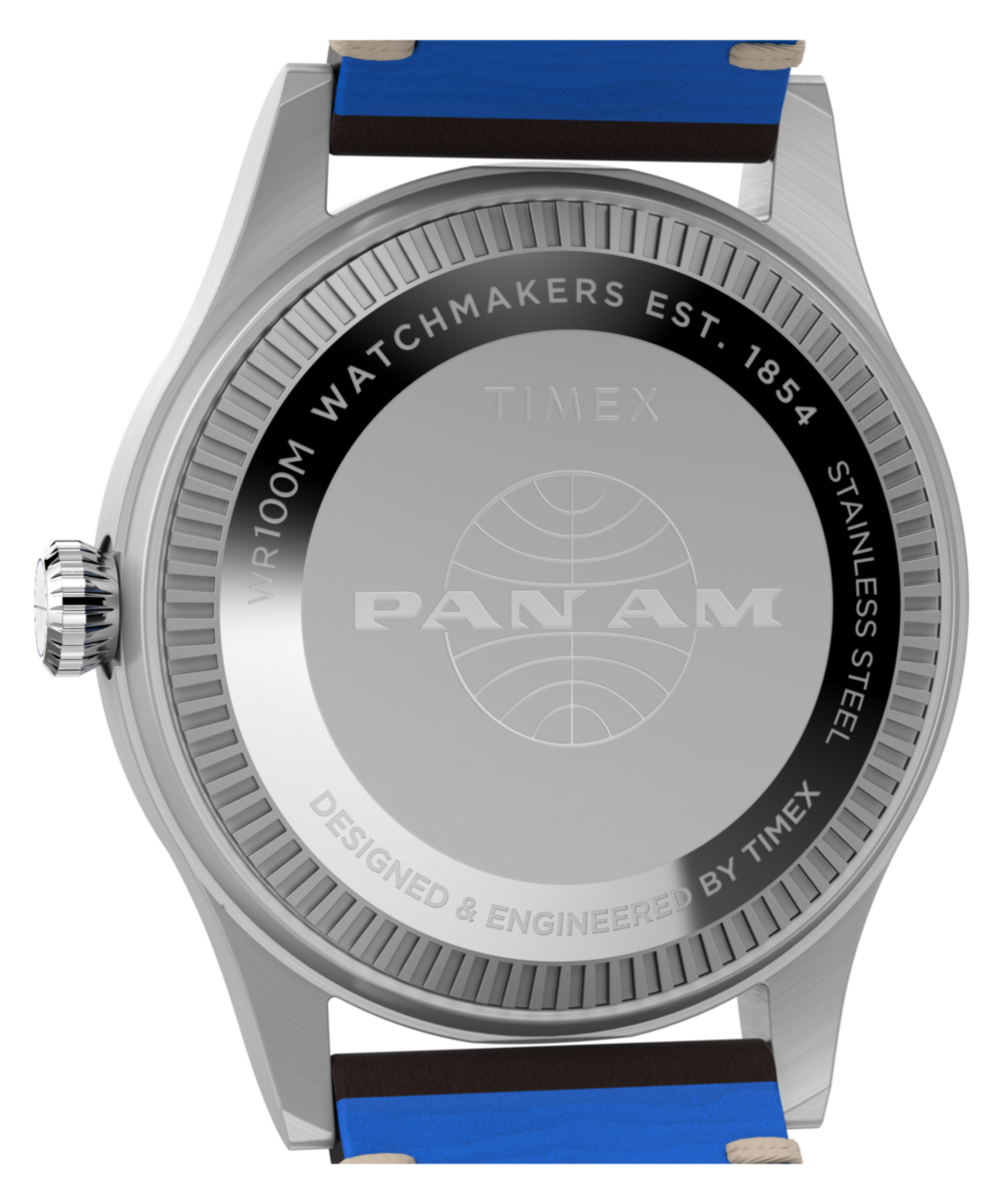Pan Am® x Timex Waterbury GMT 39mm Leather Strap Watch - Image 4