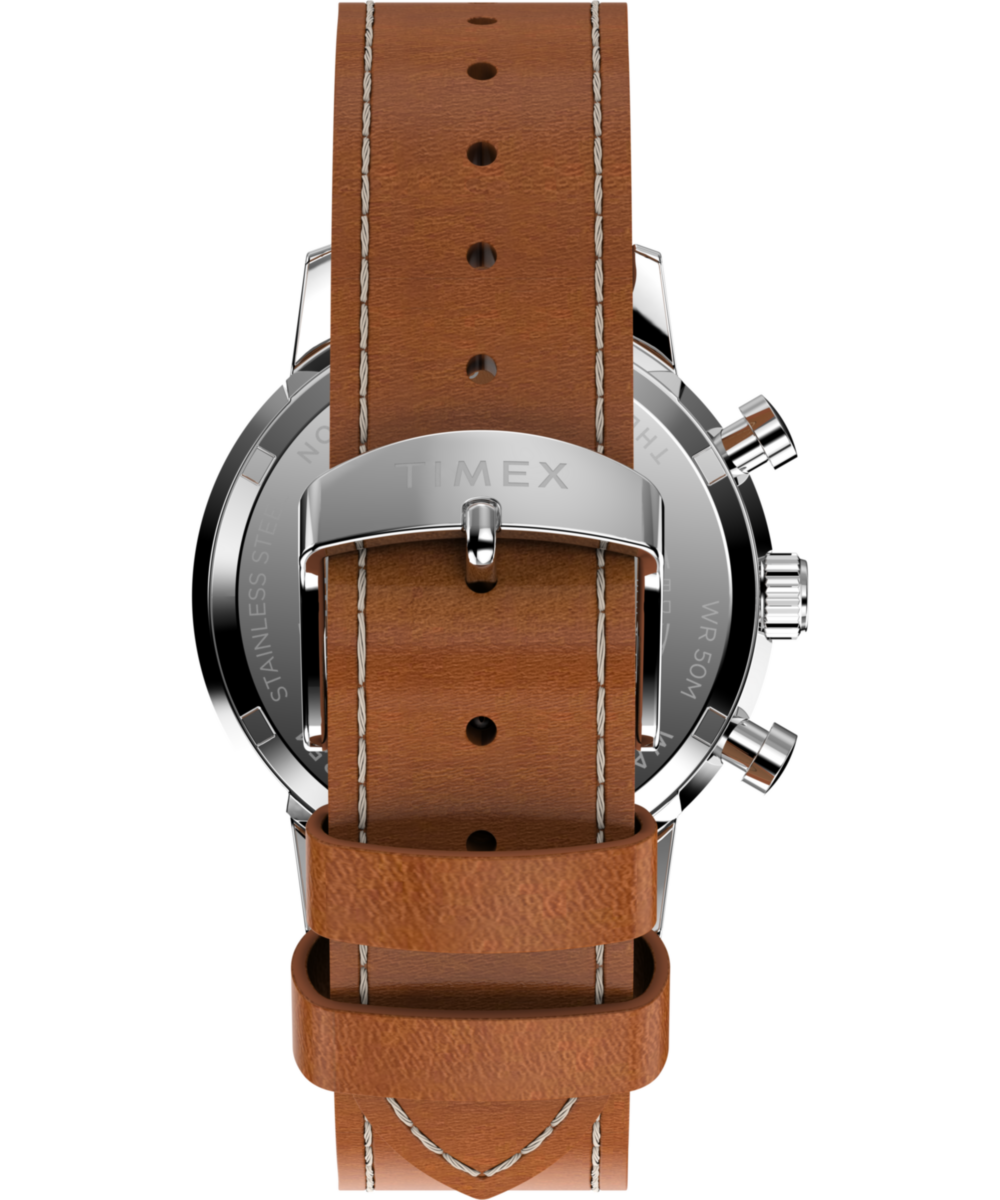 Marlin® Chronograph Tachymeter 40mm Leather Strap Watch - Image 4