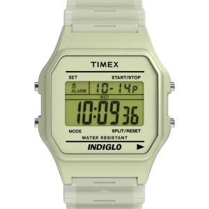 Timex T80 Glow in the Dark 34mm Resin Strap Watch