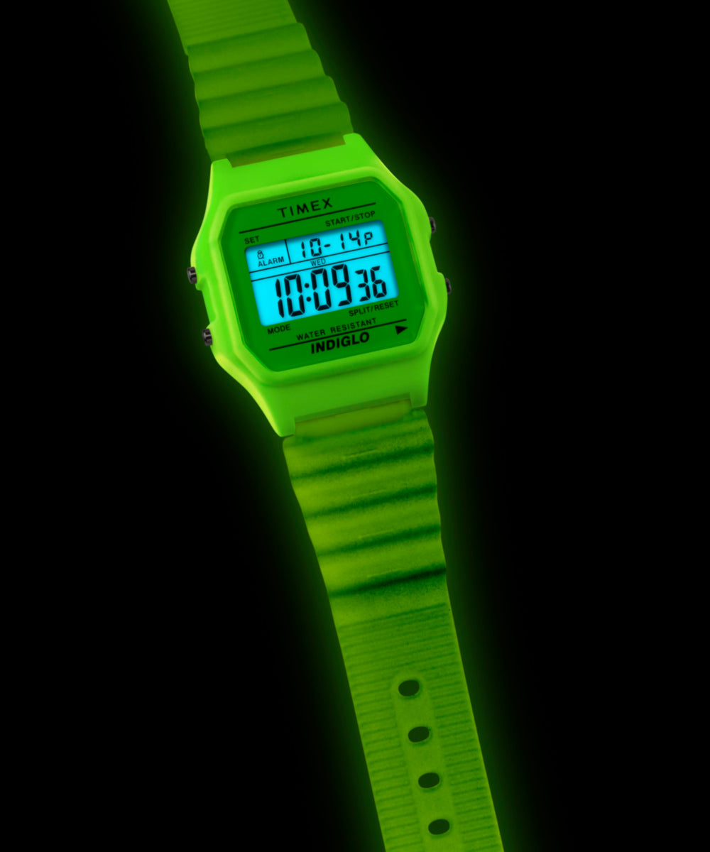 Timex T80 Glow in the Dark 34mm Resin Strap Watch - Image 7