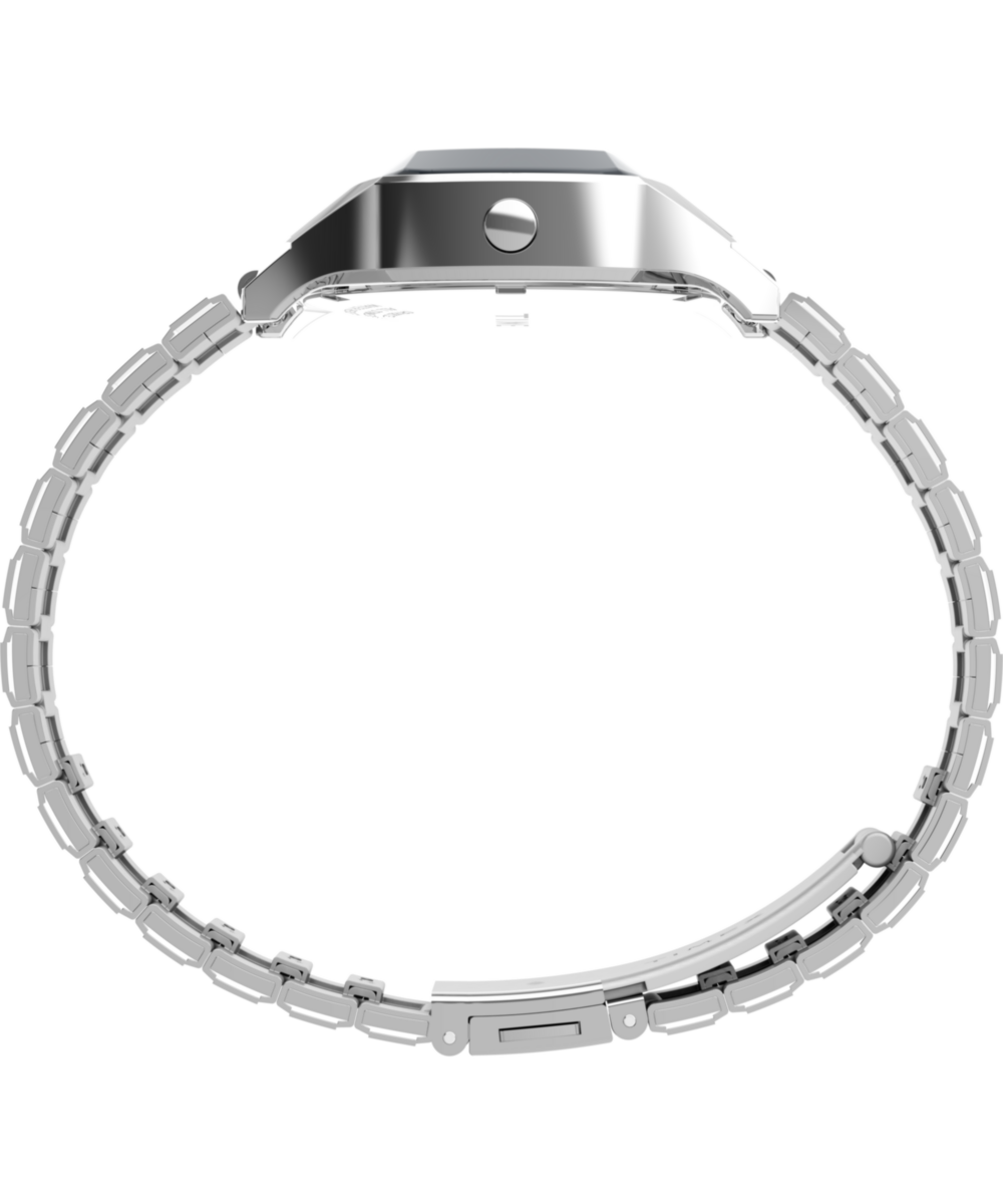 Q Timex® 1975 SSQ Digital Reissue 38mm Stainless Steel Bracelet Watch - Image 2
