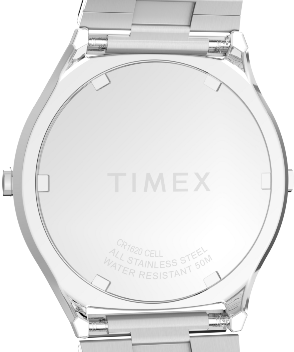 Q Timex® 1975 SSQ Digital Reissue 38mm Stainless Steel Bracelet Watch - Image 4