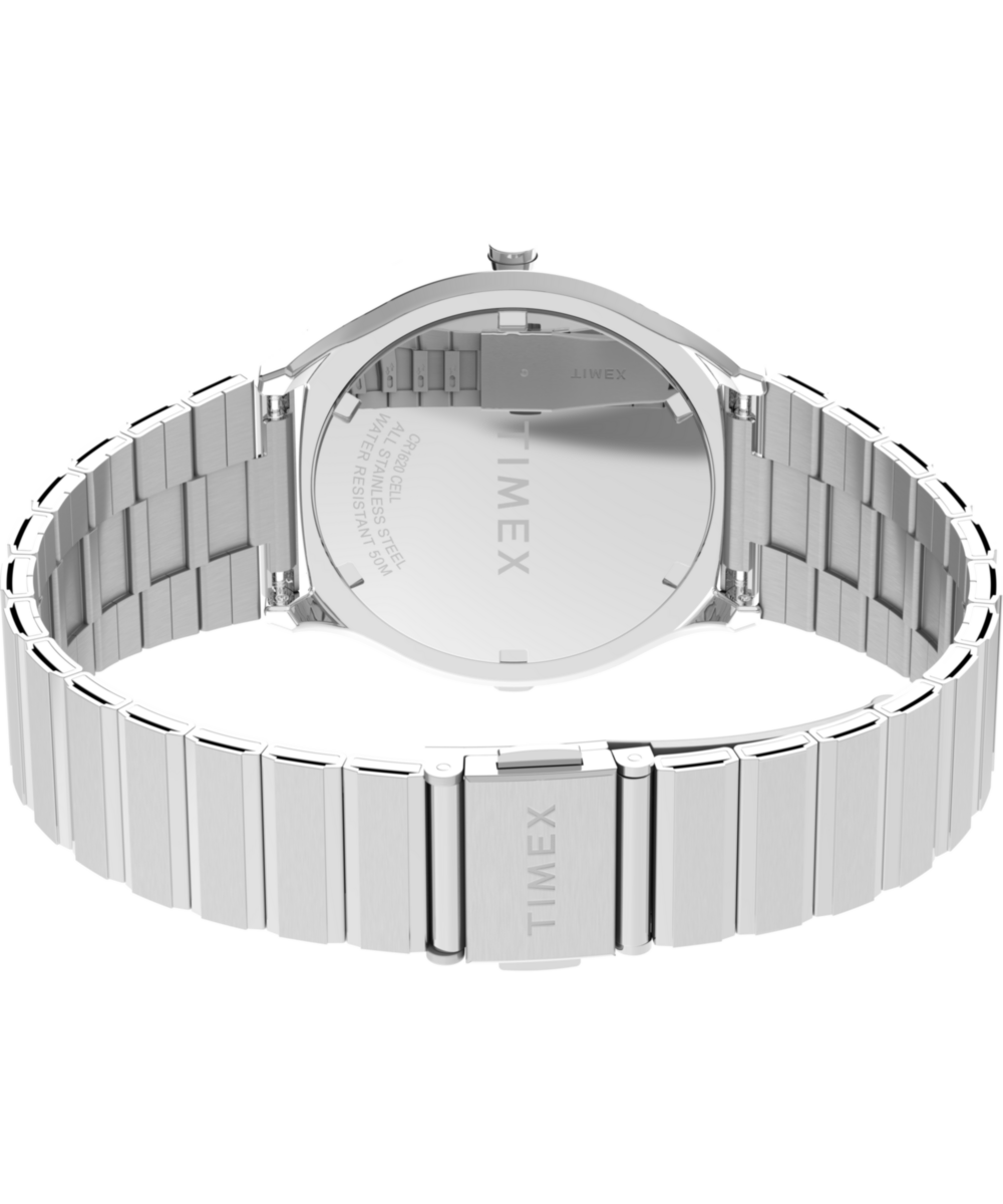 Q Timex® 1975 SSQ Digital Reissue 38mm Stainless Steel Bracelet Watch - Image 5